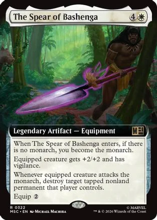 The Spear of Bashenga (Extended Art) (MSC-322) - Commander: Marvel Super Heroes