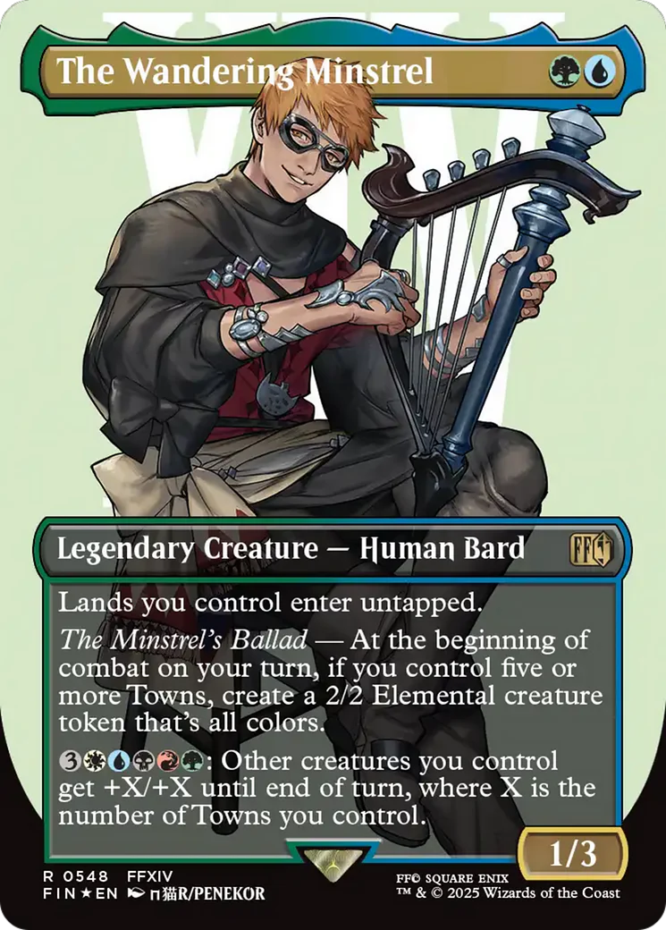 The Wandering Minstrel (FIN-548) - FINAL FANTASY (Borderless) Foil