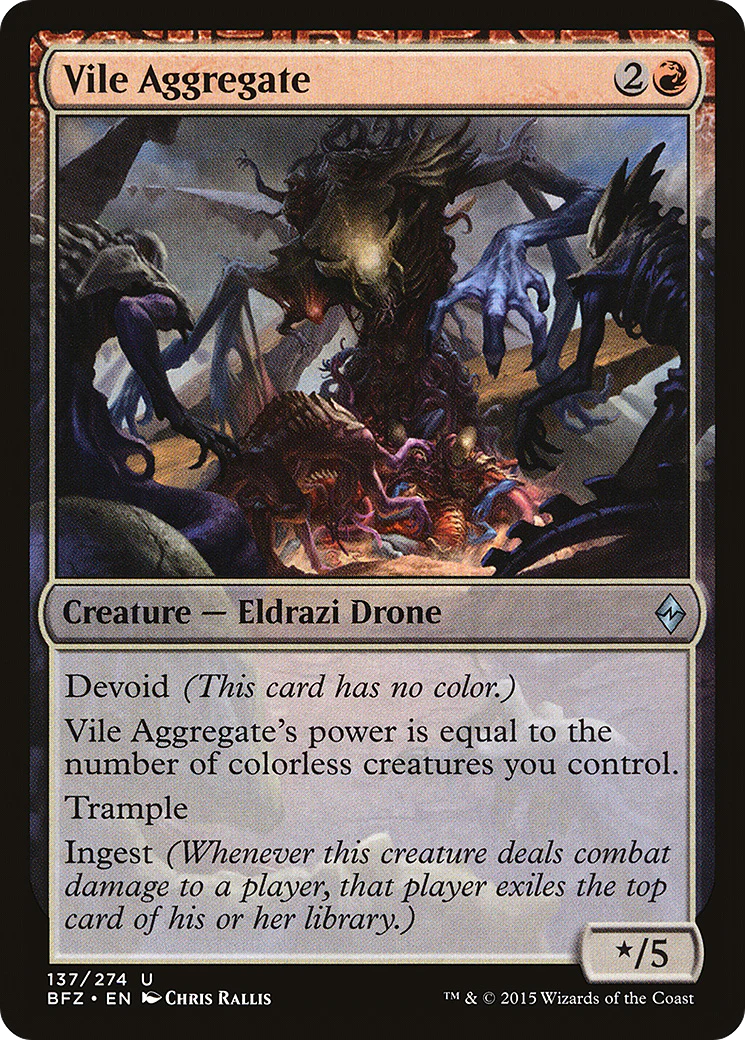 Vile Aggregate (BFZ-137) - Battle for Zendikar: (devoid) Foil