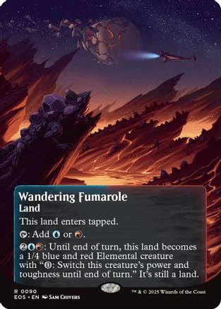 Wandering Fumarole (0090) (Borderless) (EOS-090) - Edge of Eternities: Stellar Sights Foil