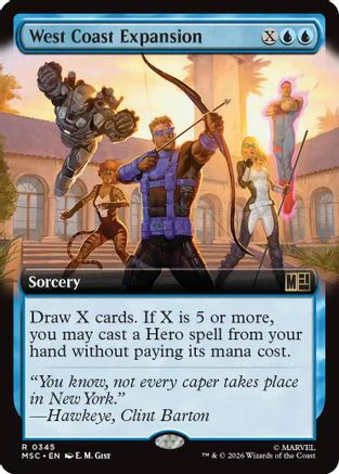 West Coast Expansion (Extended Art) (MSC-345) - Commander: Marvel Super Heroes