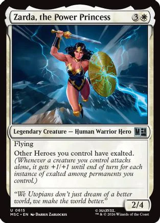 Zarda, the Power Princess (MSC-615) - Commander: Marvel Super Heroes
